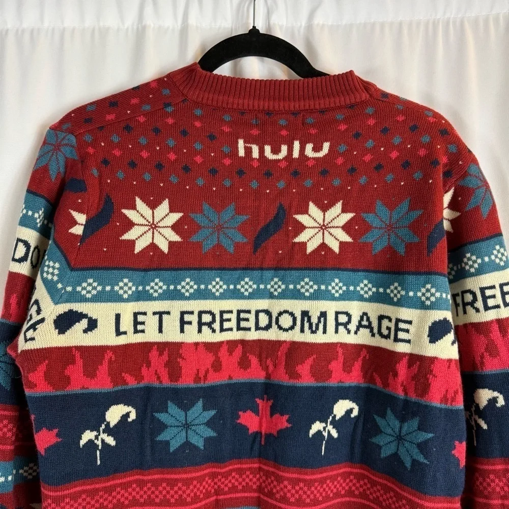 Hulu The Handmaids Tale Let Freedom Rage Ugly Christmas Holiday Sweater Size: M